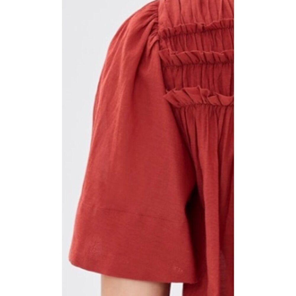 Sea New York Top Size XXS Smocked Ruffle - Picture 3 of 10